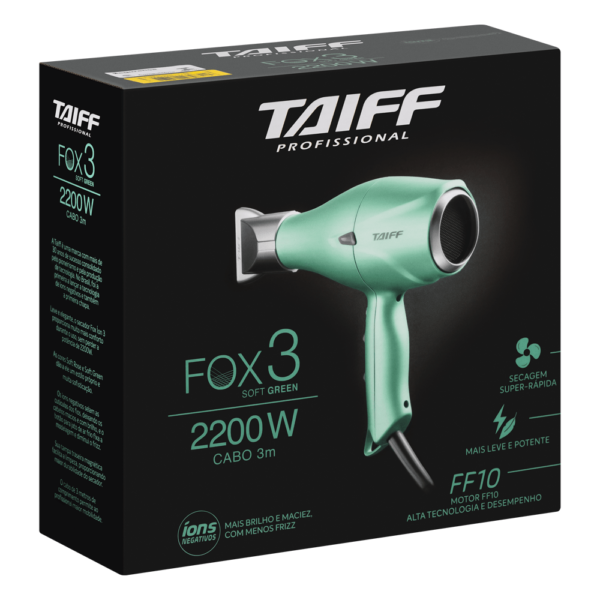 Secador de Cabelo Fox 3 2200W Soft Green - Imagem 7